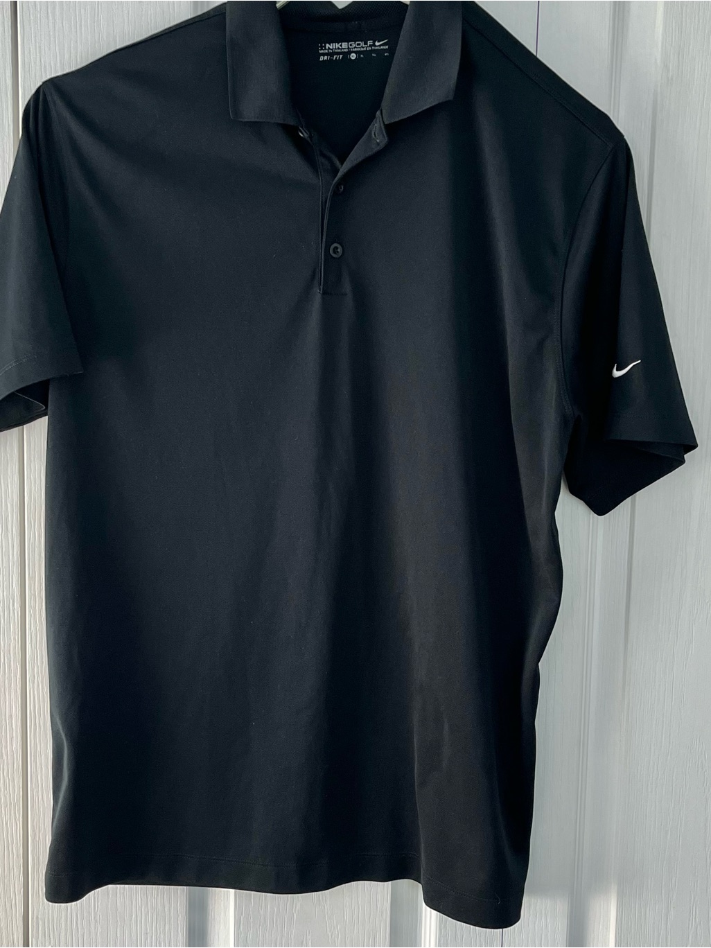 Nike Polo Shirt Mens Black Golf Drifit Crossover Texture Golf Xl